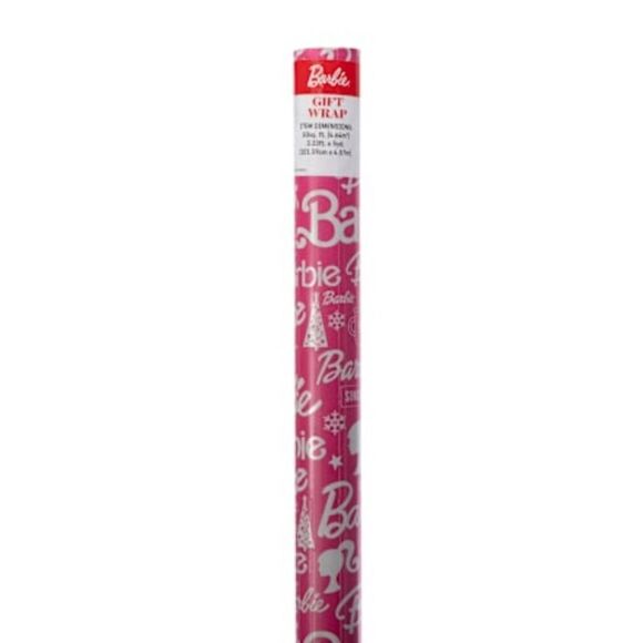 Barbie Logo Christmas Wrapping Paper- 2 Rolls - Picture 3 of 8